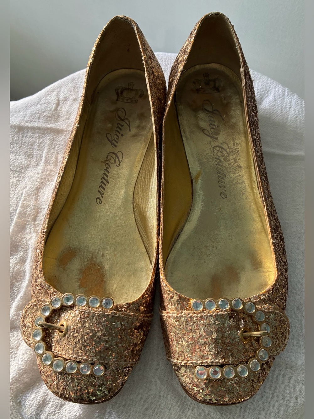 Juicy Couture Vintage Glitter and Rhinestone flats - 8M - GUC